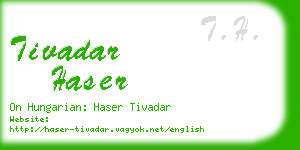 tivadar haser business card